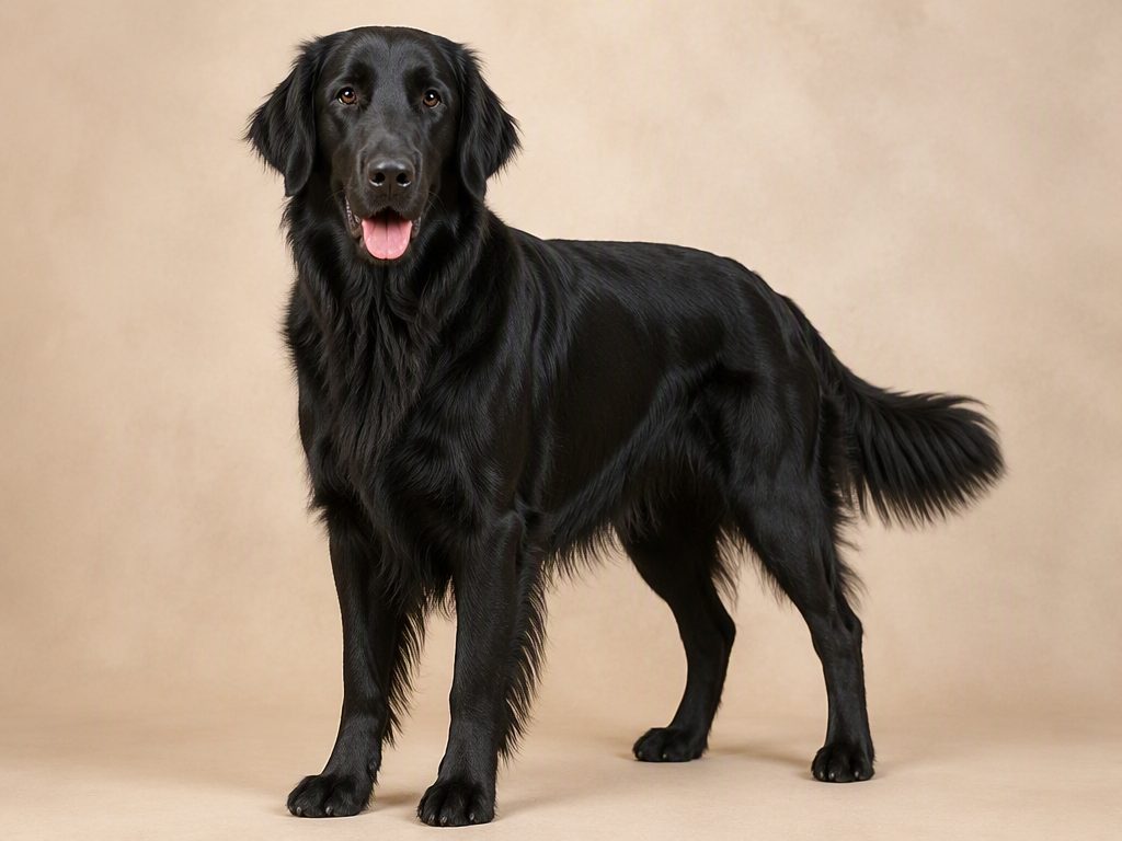 Flat-Coated Retriever — dog breed guide Australia, studio portrait by Zookie Pets