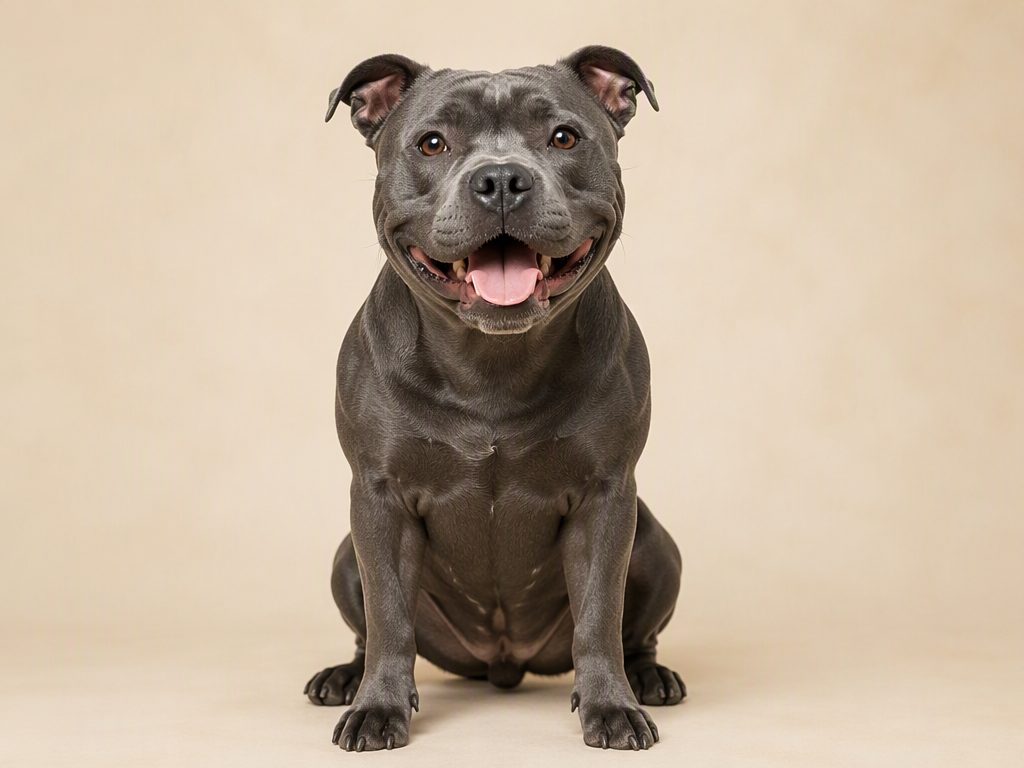 Staffy — dog breed guide Australia, studio portrait by Zookie Pets
